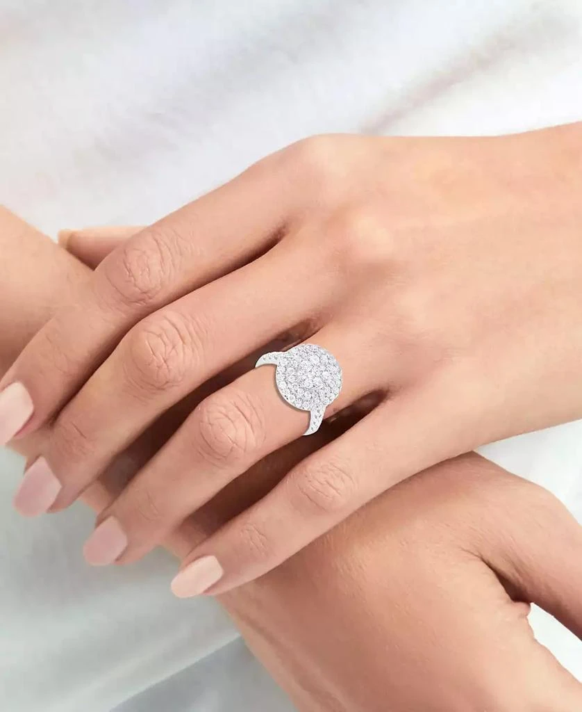 Forever Grown Diamonds Lab-Grown Diamond Halo Cluster Ring (2 ct. t.w.) in Sterling Silver or 14K Gold-Plated Sterling Silver 2