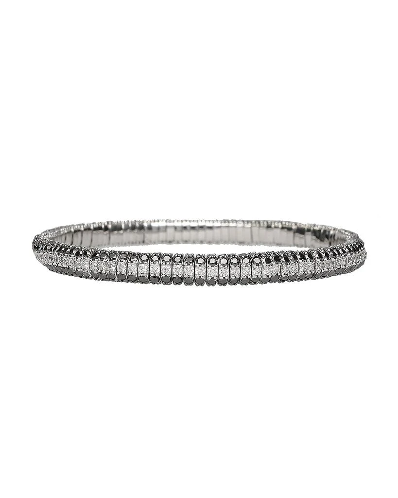 Roberto Demeglio GIOTTO 18k White Gold Black 
White Diamond Stretch Bracelet