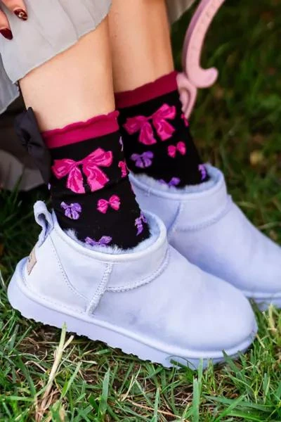 Sock Candy Sock Candy Big Bow Energy Ruffle Cotton Sock 1