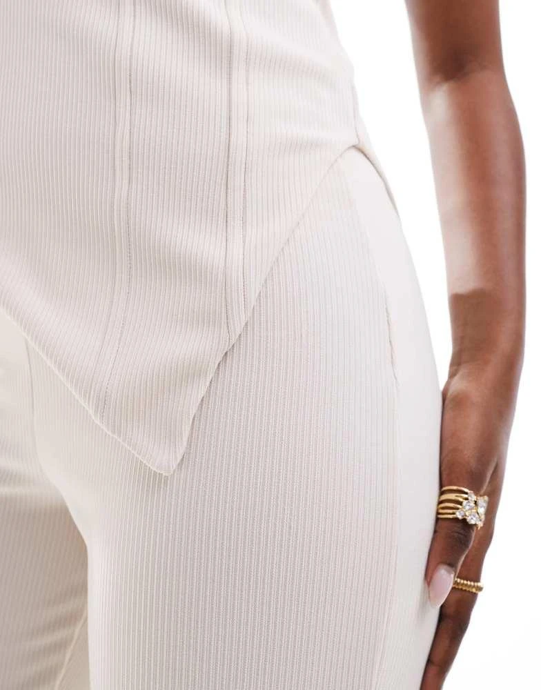 ASOS ASOS DESIGN co-ord corset bandeau top in cream 4