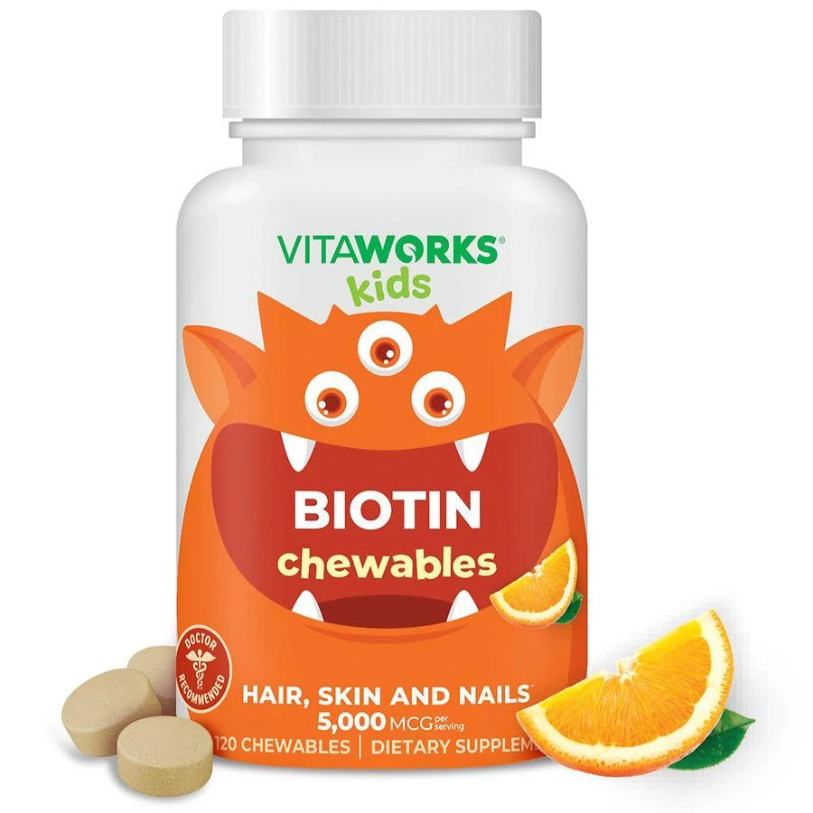 VitaWorks Kids Biotin 5000 mcg Chewables Orange 1