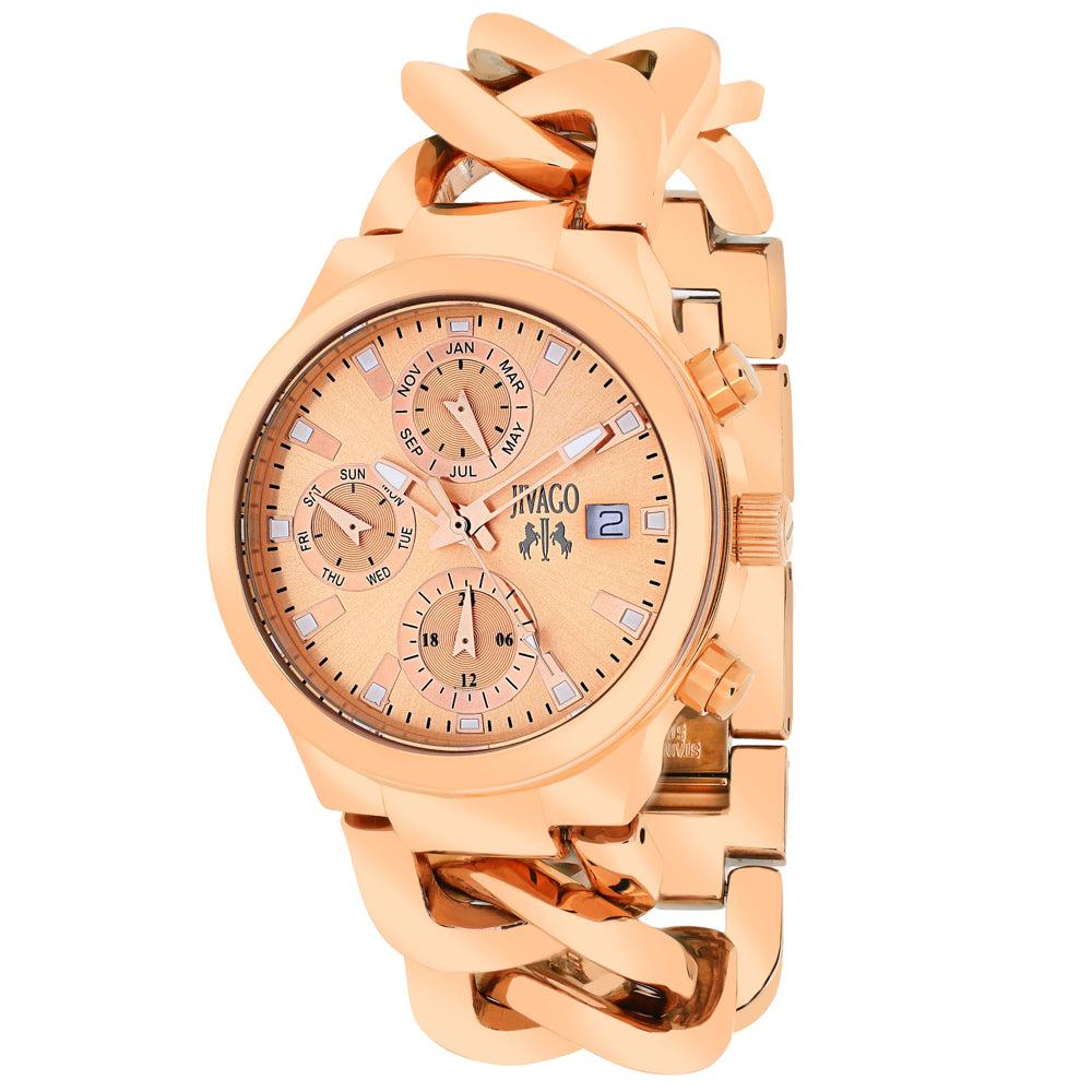 JIVAGO Women's Rose gold dial Watch