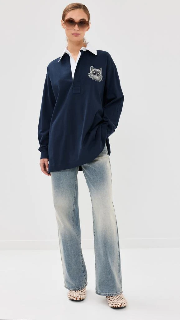 Stella McCartney Cat Oversized Rugby Polo Shirt 4