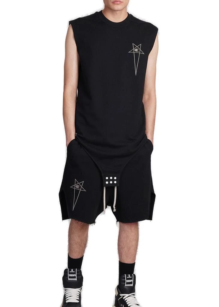 Rick Owens Rick Owens X Champion Logo Embroidered Drawstring Shorts 4