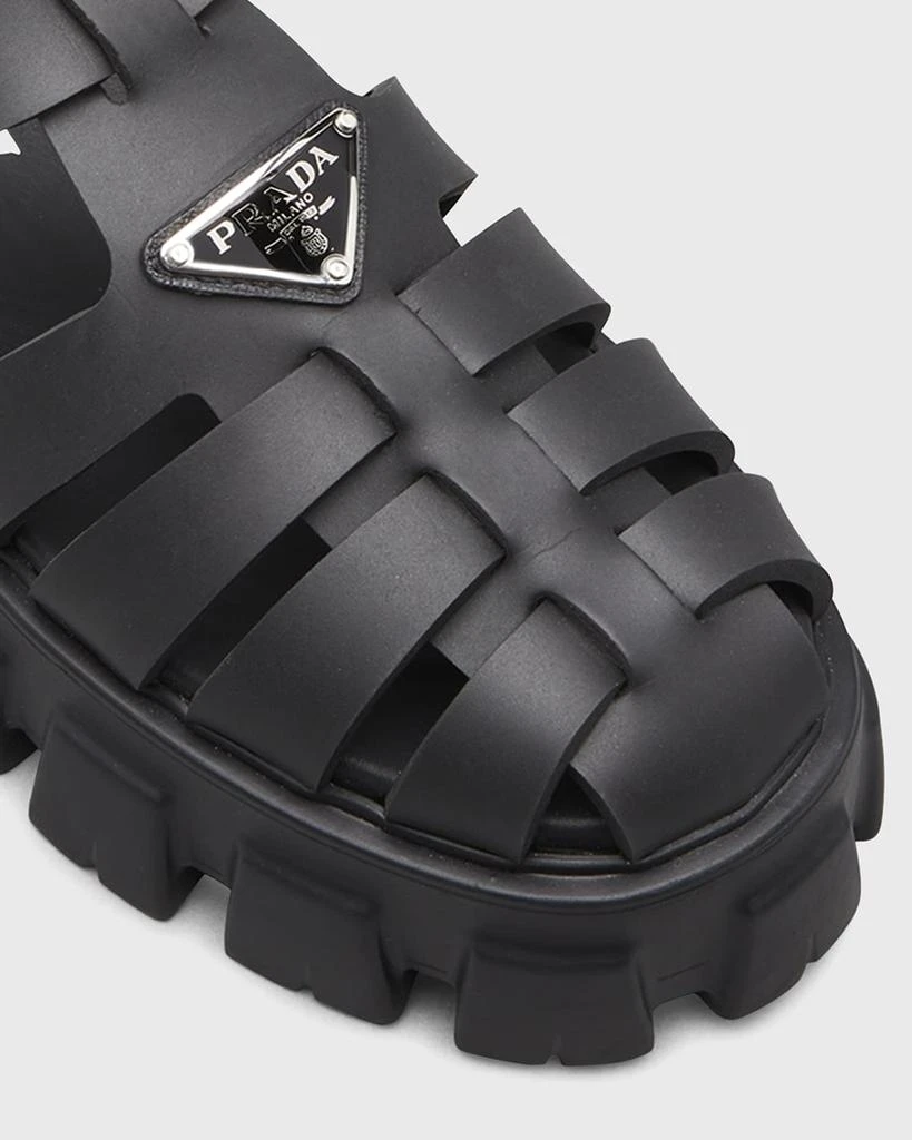 Prada Rubber Logo Chunky-Sole Fisherman Sandals 6