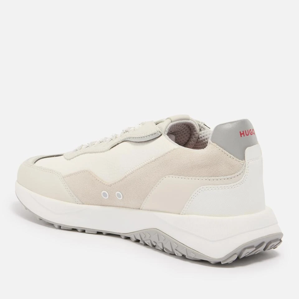 Hugo Boss HUGO MEN'S KANE LEATHER AND FAUX LEATHER RUNNER TRAINERS 2