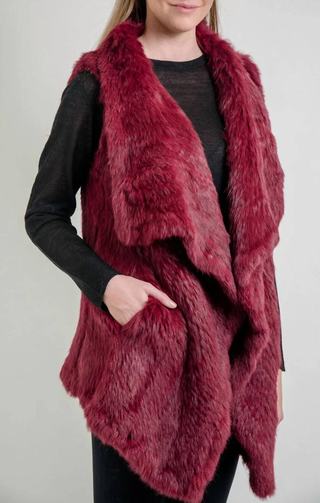 Love Token Chloe Genuine Rabbit Fur Vest 4