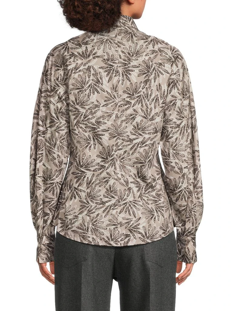 Brunello Cucinelli Printed Cotton Button-Front Shirt 2