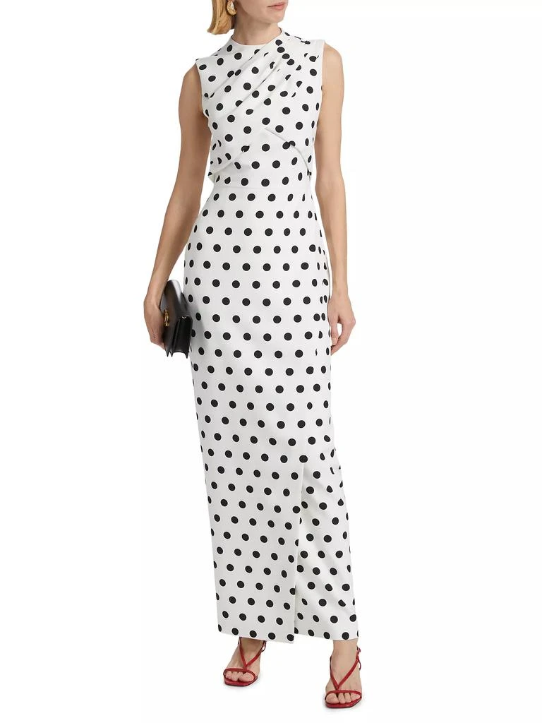 ET OCHS Celeste Polka Dot Crepe Gown 3