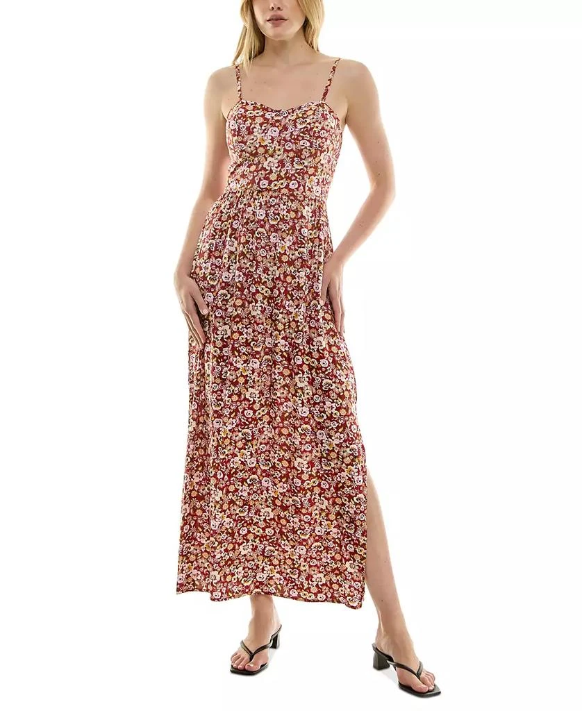 As U Wish Juniors' Floral-Print Maxi Dress 1