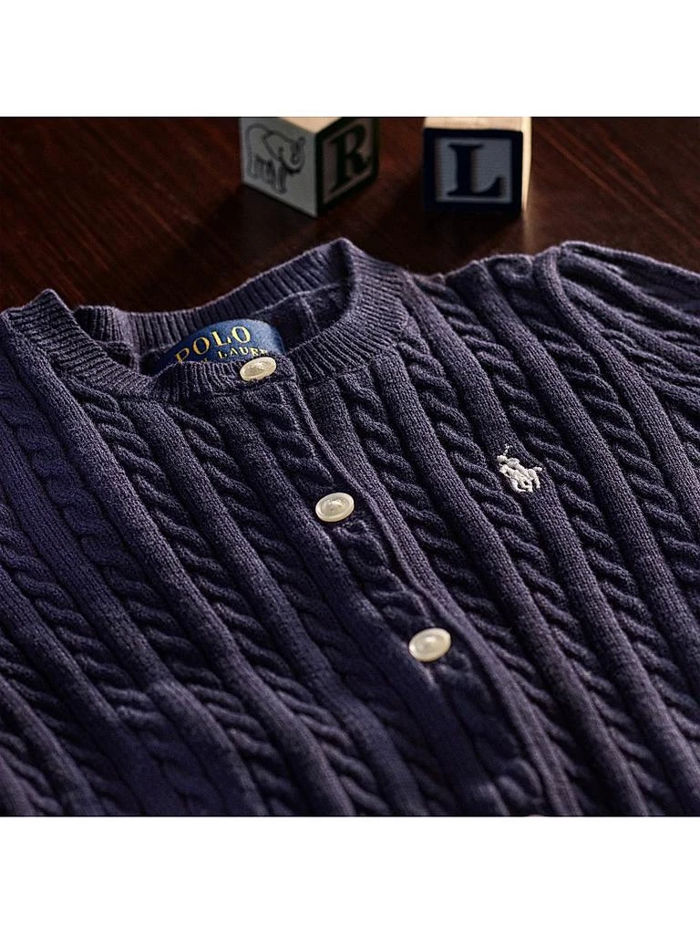 Ralph Lauren Girl's Cable-Knit Cotton Cardigan 3