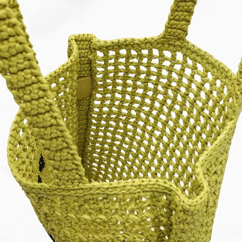 Prada Cedar logoed crochet tote bag 5