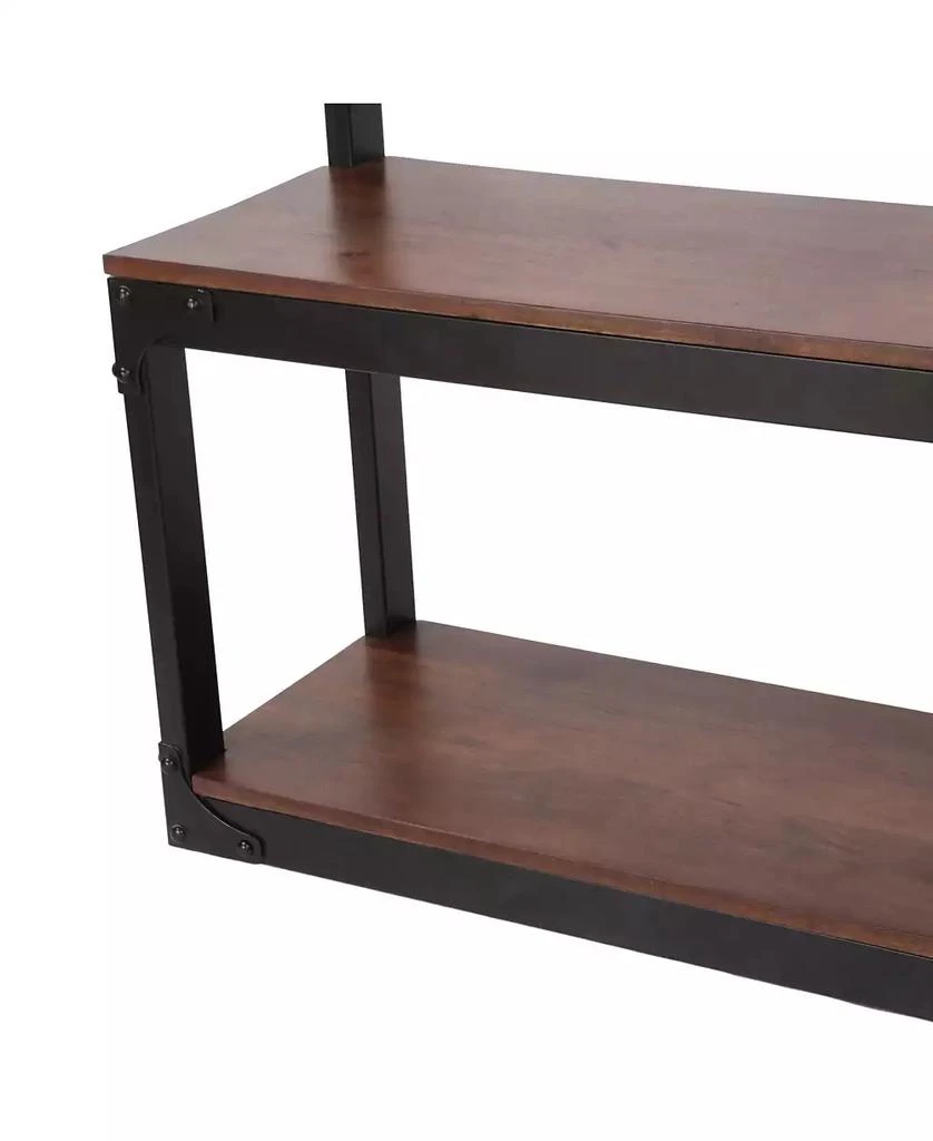 Streamdale Furniture Mango Wood Entryway Coat Rack Bench with Storage 3