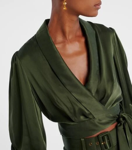 Zimmermann Silk satin wrap top 4