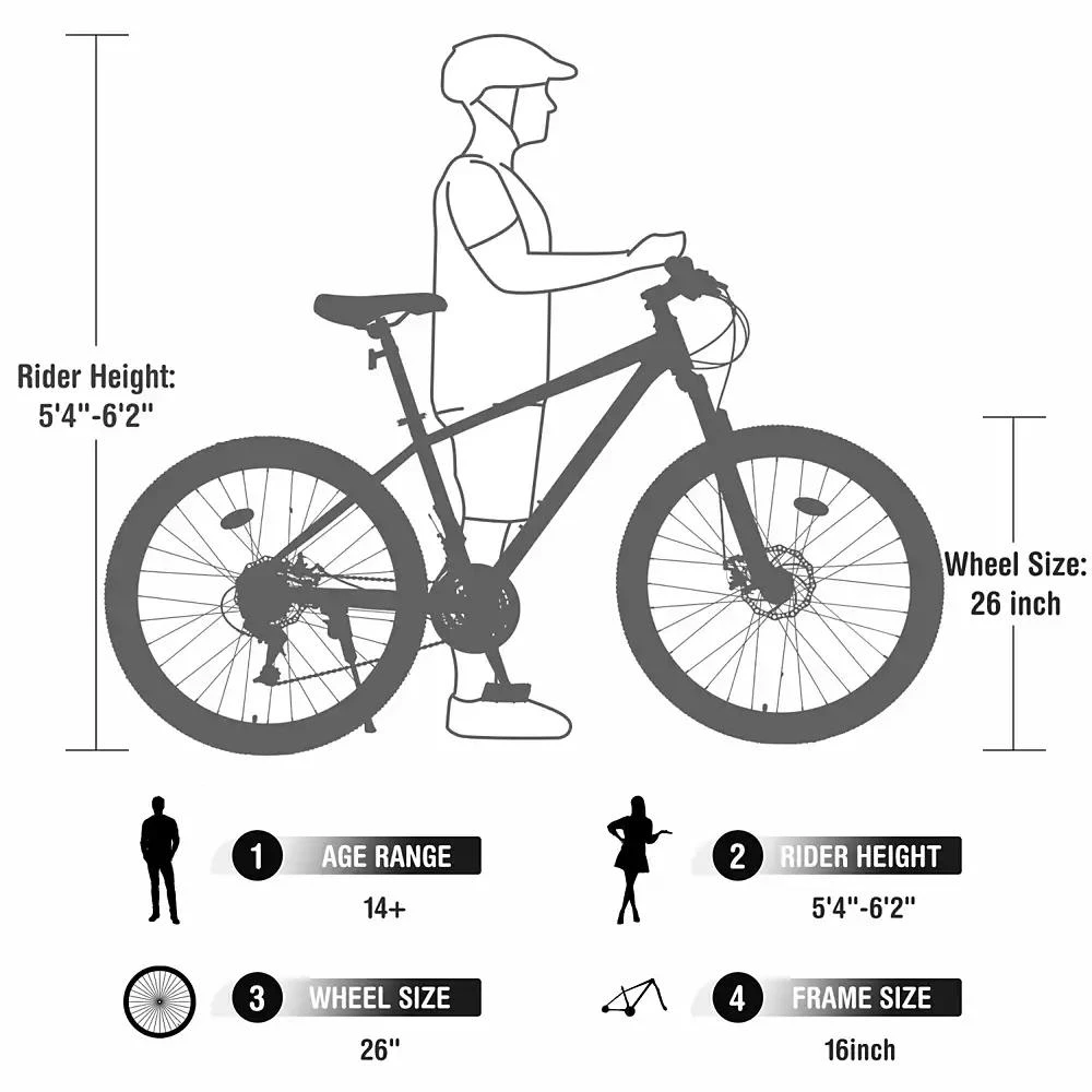 Streamdale Furniture Streamdale 26" Mountain Bike, 24-Speed, KENDA Tires 6