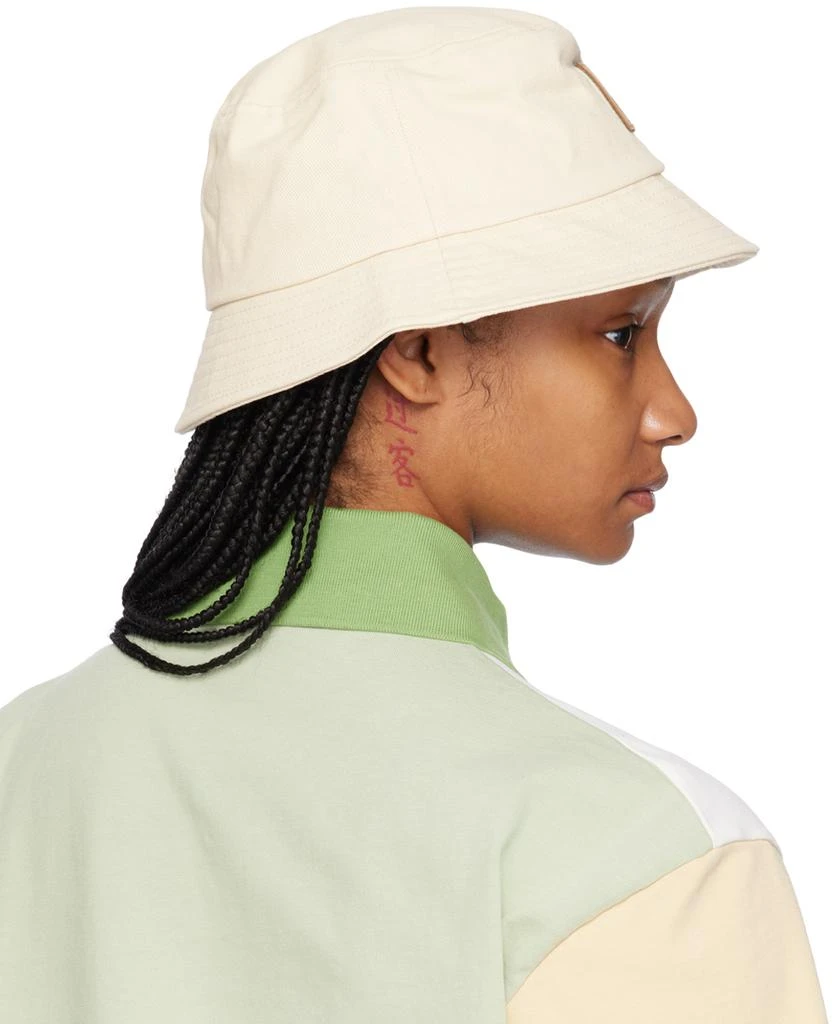 Maison Kitsune Beige 'Café Kitsuné' Bucket Hat 3