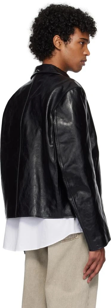 Our Legacy Black Mini Leather Jacket 3