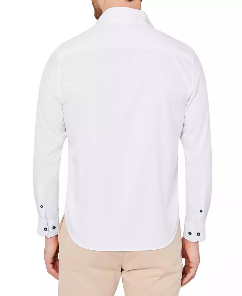 Society of Threads Men's Regular Fit Non-Iron Performance Stretch Solid Button-Down Shirt