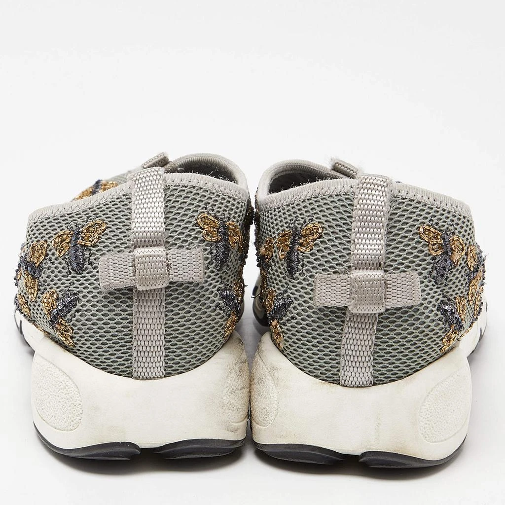 Dior Dior Grey Beads Embellished/ Embroidery Mesh Fusion Sneakers Size 36 5