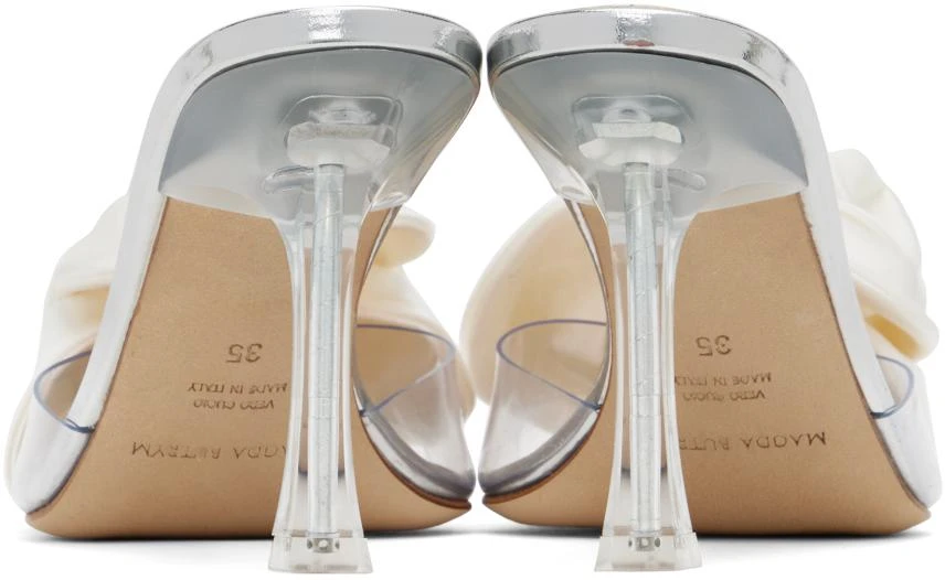 Magda Butrym Transparent 
Off-White Flower Heeled Sandals 2