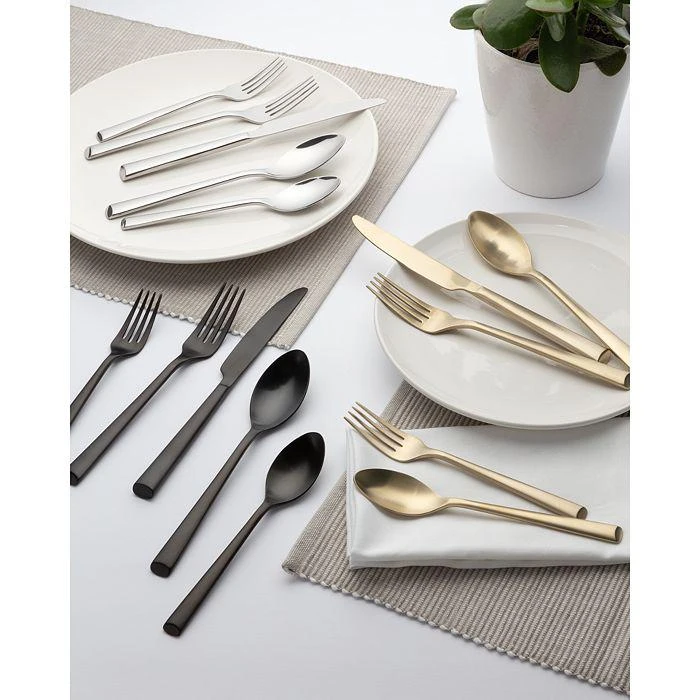 Cambridge Silversmiths Gilda Black Satin 20-Piece Flatware Set, Service for 4 6