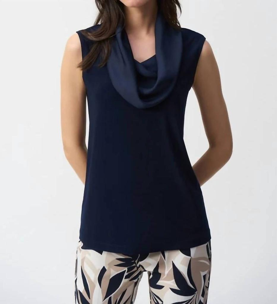 JOSEPH RIBKOFF Joseph Ribkoff - Silky Knit Cowl Neck Sleeveless Top