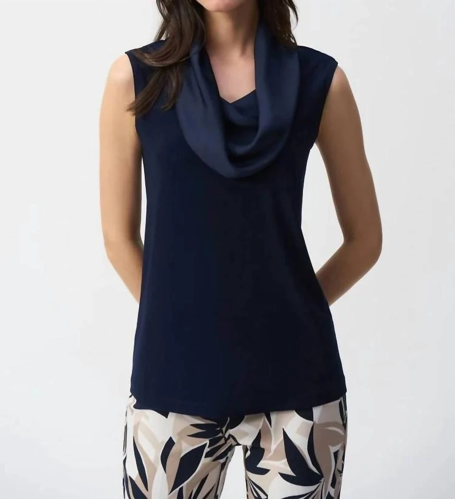 JOSEPH RIBKOFF Joseph Ribkoff - Silky Knit Cowl Neck Sleeveless Top 1