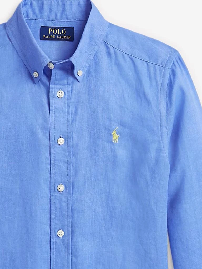 Ralph Lauren Boys Linen Shirt in Blue 3
