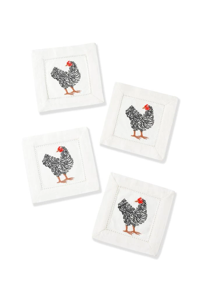 Tiramisu Chic Chick Linen Cocktail Napkins – Set of 4