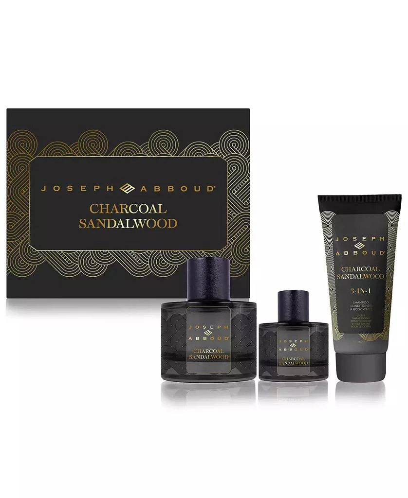 Joseph Abboud Men's 3-Pc. Charcoal Sandalwood Eau de Parfum Gift Set 1