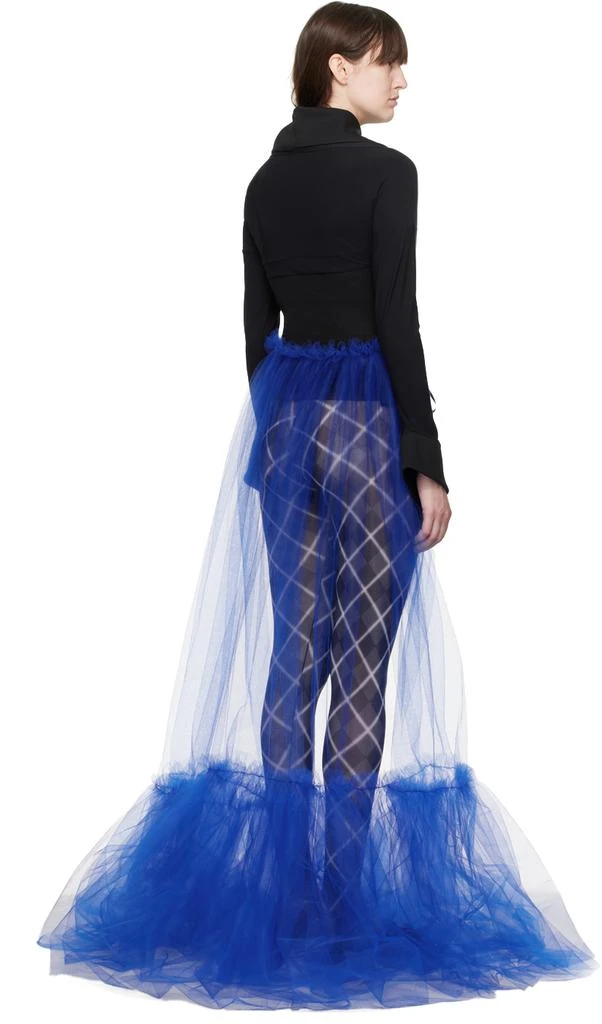 PAULA CANOVAS DEL VAS Blue Tutu Maxi Skirt 3