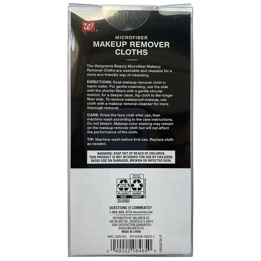 Walgreens Microfiber Makeup Remover Cloths 2