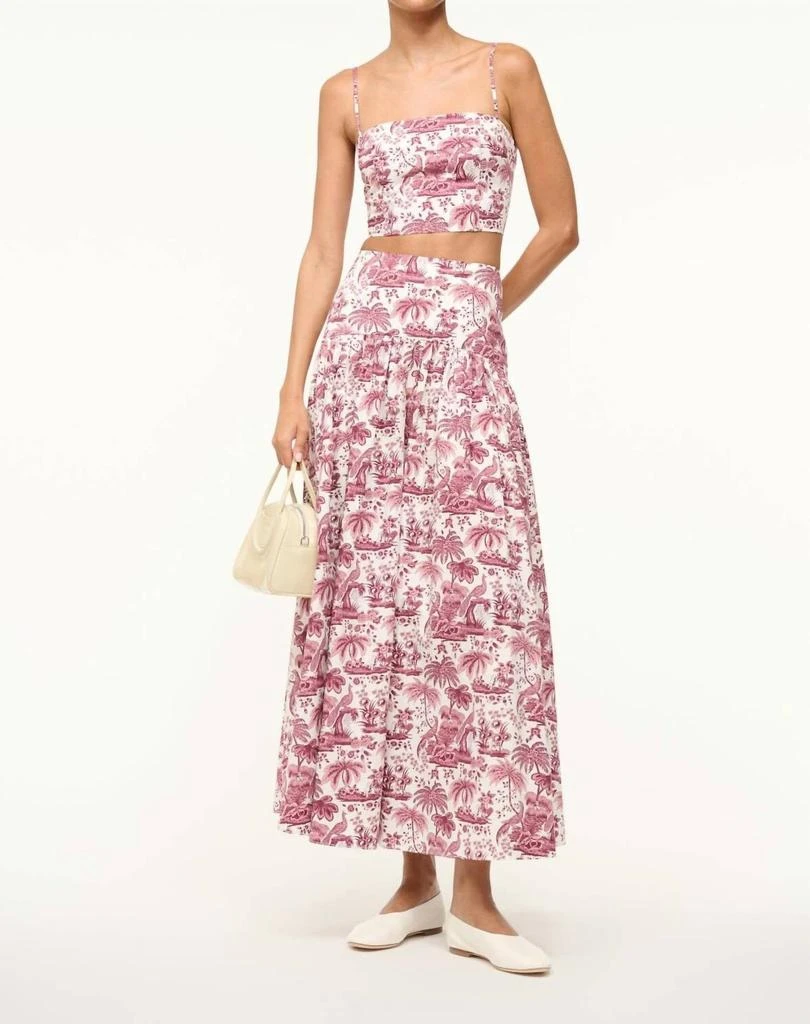 Staud Frederico Tank Top In Bordeaux Toile 1