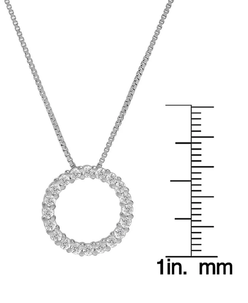 Macy's Diamond Open Circle 18" Pendant Necklace (1/2 ct. t.w.) 4