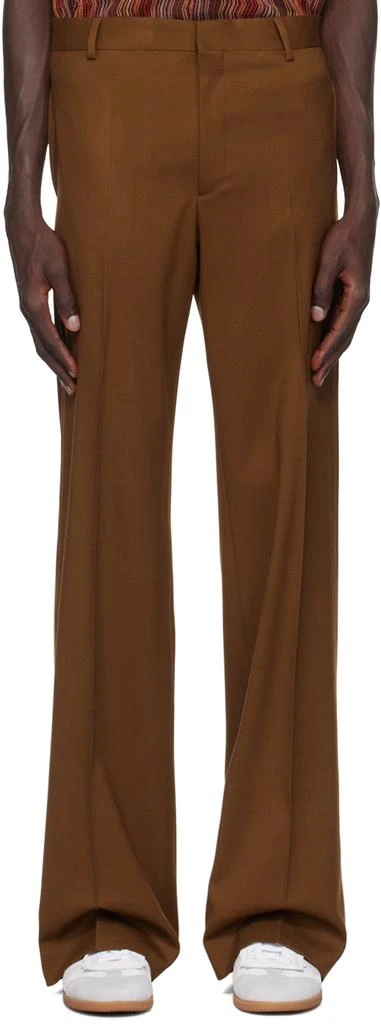CMMN SWDN Brown Otto Wide Leg Trousers 1