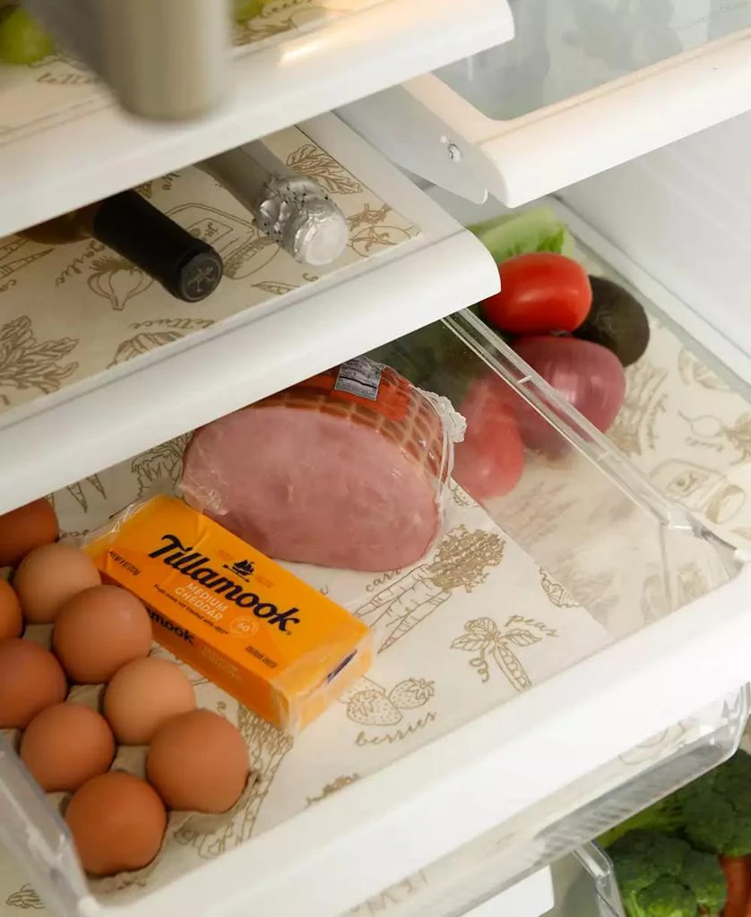 Design Imports Fridge Liner Collection Non-Adhesive, Cut to Fit, 12x24", Cream Market, 6 Piece 5