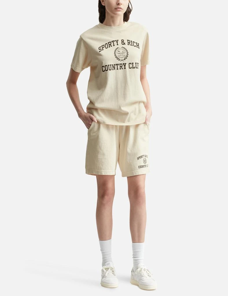 Sporty & Rich Varsity Crest Gym Shorts 4