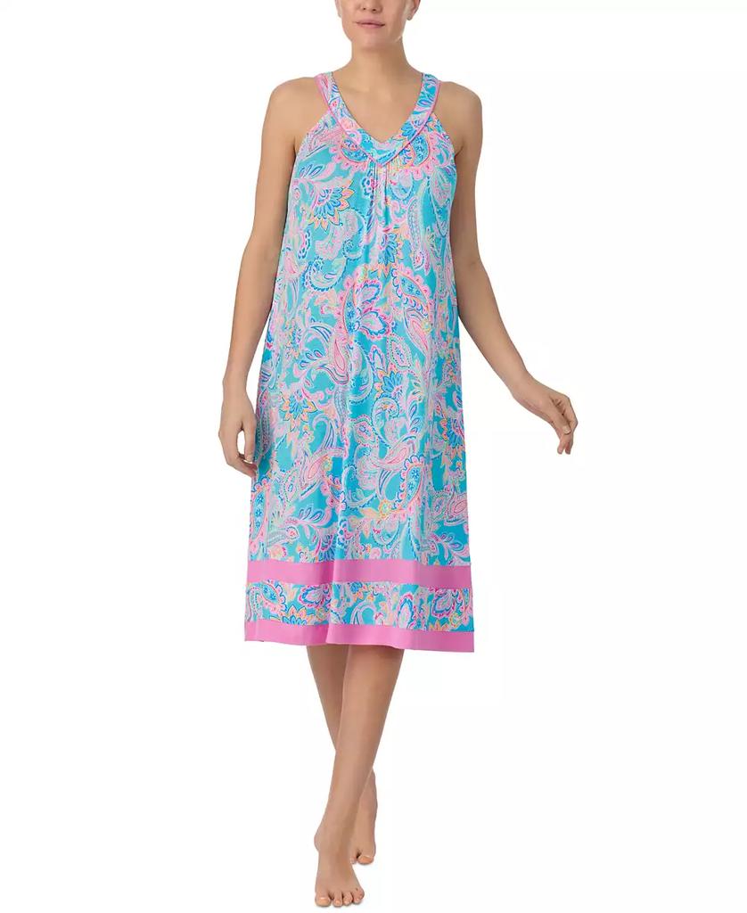 Ellen Tracy Women's Sleeveless Paisley Nightgown