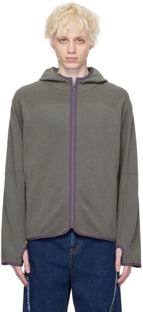 JieDa Gray Zip Hoodie