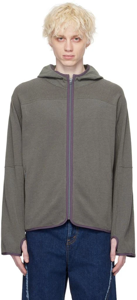 JieDa Gray Zip Hoodie 1