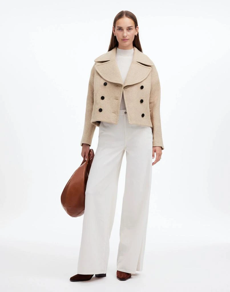 Madewell Oversized-Collar Short Peacoat 1