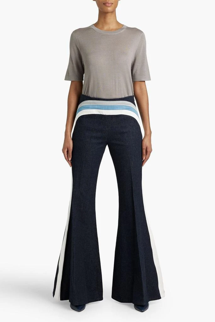 Gabriela Hearst Nautilus striped flared high-rise flared jeans 2