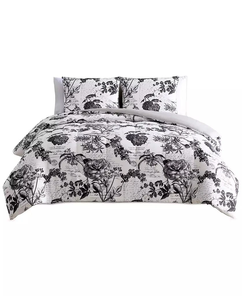 Hallmart Collectibles Painted Script 3 Piece Reversible Comforter Sets, Exclusively at Macy’s 5