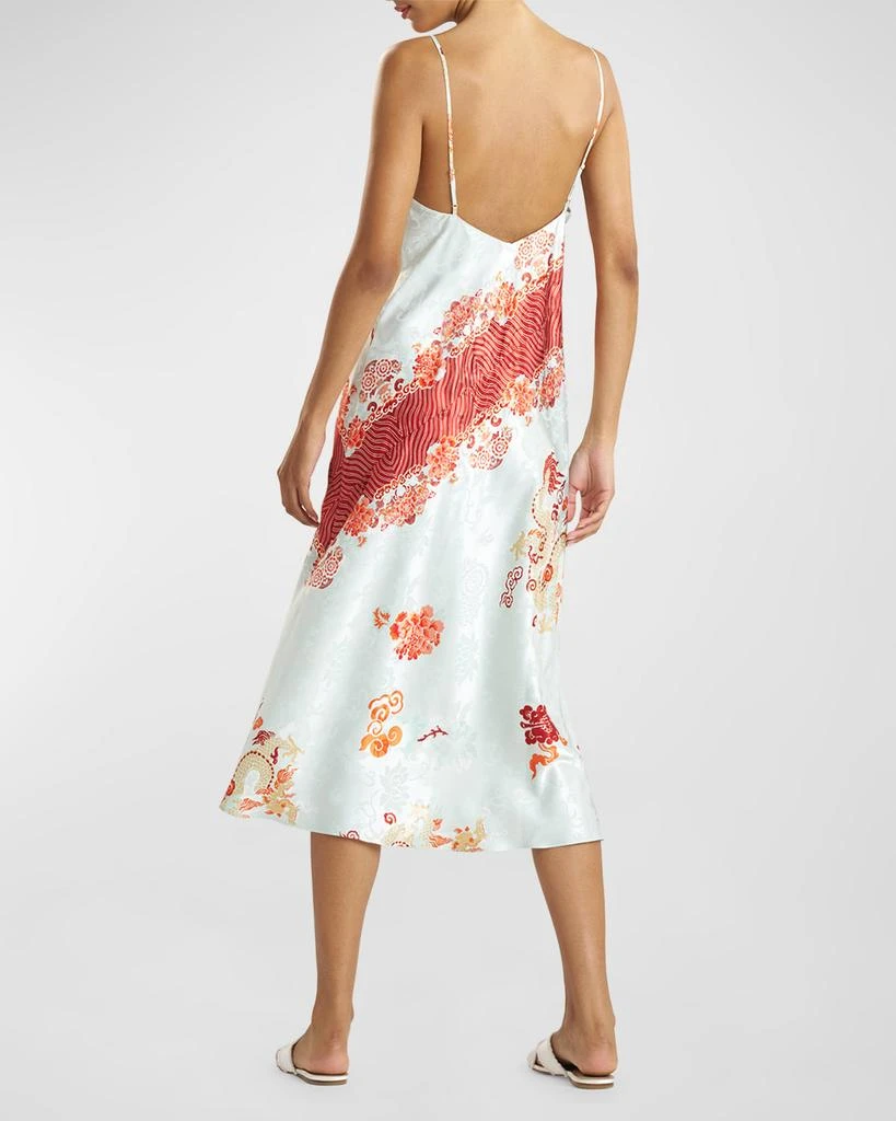 Natori Sleeveless Dragon Jacquard Satin Nightgown 2