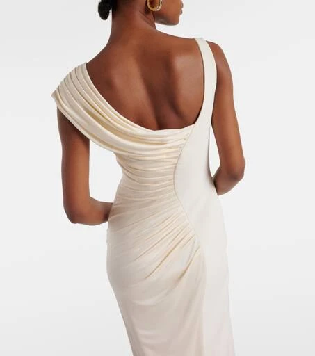 Versace Medusa 
95 draped crêpe gown 7