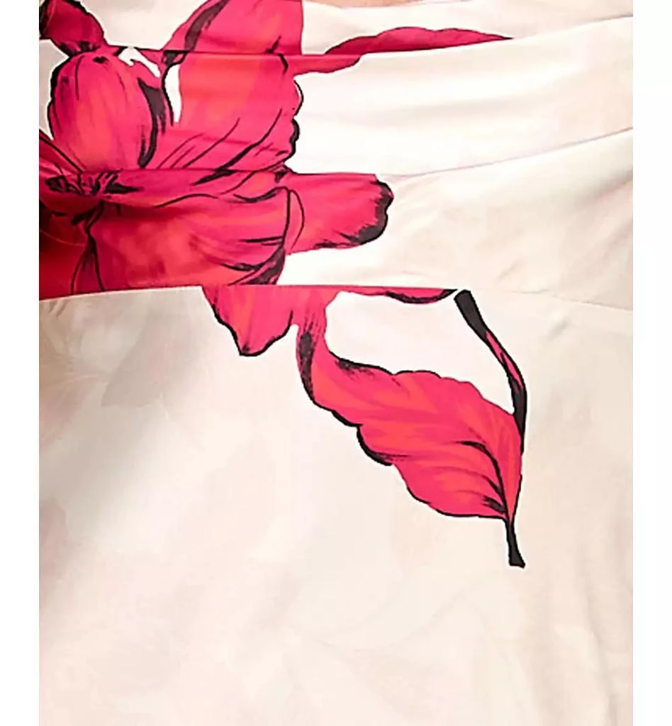 SENI & CADE Juniors' Floral-Print Satin Spaghetti-Strap Gown 5