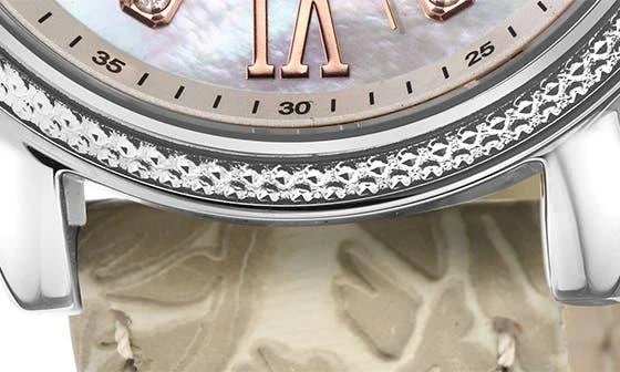 GV2 Women's Marsala Diamond Dial Leather Strap Watch, 37mm 4