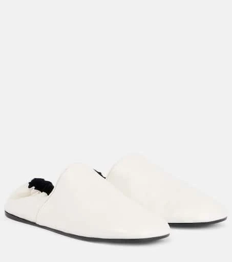 Khaite Banks leather slip-on shoes 1