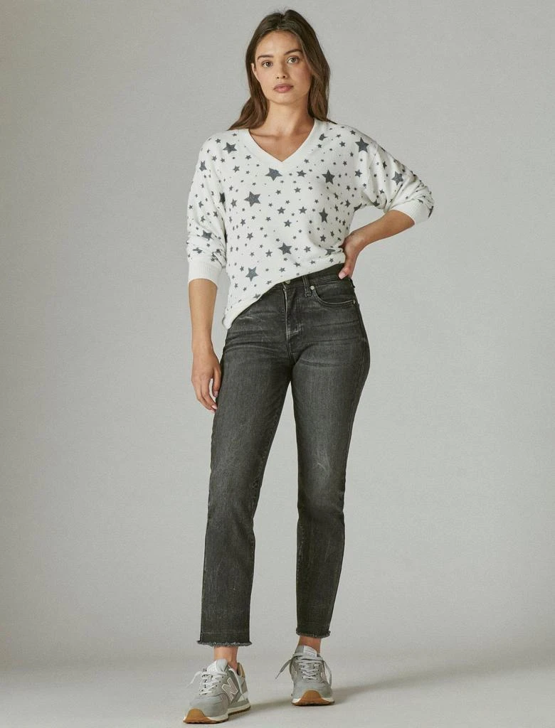 Lucky Brand Womens Cloud Jersey Long Sleeve V Neck Top 3