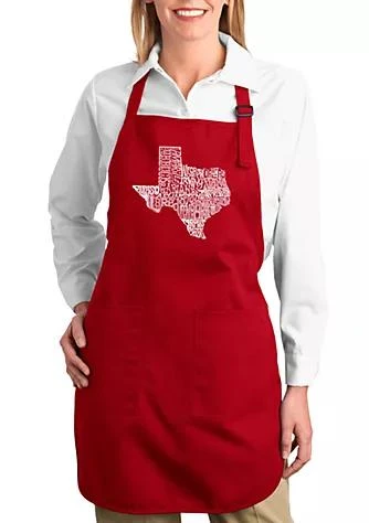 LA Pop Art Full Length Word Art Apron - The Great State of Texas